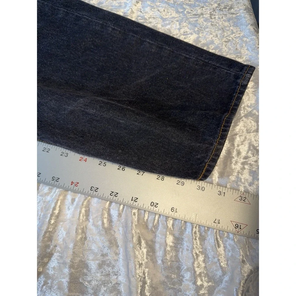 Levi's 501 Jeans Mens 40x30 Dark Wash Indigo Button Fly Straight Leg Denim